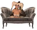 Sofa with woman