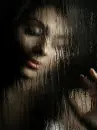 behind glass