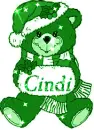 Green Xmas Teddy Bear - Cindi