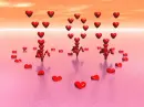 Small red hearts