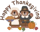 happy thanksgiving bears