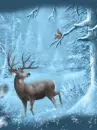 antlers in the snow