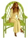 Wicker chair with wife