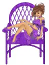 Wicker chair with wife
