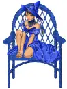 Wicker chair with wife