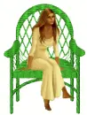 Wicker chair with wife