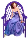 Wicker chair with wife