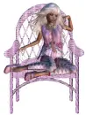 Wicker chair with wife