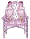 Wicker chair with wife