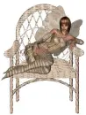 Wicker chair with wife