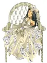 Wicker chair with wife