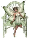 Wicker chair with wife