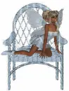 Wicker chair with wife