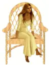 Wicker chair with wife
