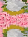 sky, water and pink roses