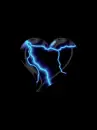 blue lightning bolt heart
