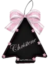 Black & Pink Ornament -Christene-