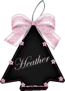 Black & Pink Ornament -Heather-