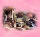 Beautiful garden in pink