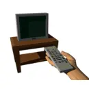 tv with remote