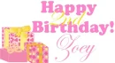 HAPPY 2ND BIRTHDAY ZOEY
