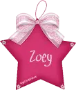 Pink Star & Bow -Zoey-