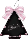 Black & Pink Ornament -Darla-