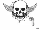 ally b/w skull