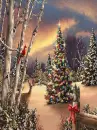 christmas tree in the snow