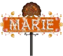 orange turkey street sign marie