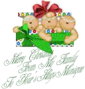 MERRY CHRISTMAS/HUGS MONIQUE/GINGERBREAD