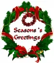 christmas wreath seasons greetings