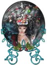 Xmas Globe,goth girl