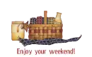 Country Basket with Weekend Greeting