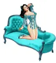 Woman on sofa