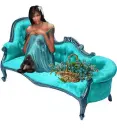 Woman on sofa