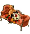Woman on sofa