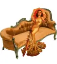 Woman on sofa
