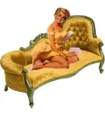 Woman on sofa