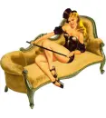 Woman on sofa