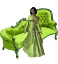Woman on sofa