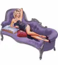 Woman on sofa