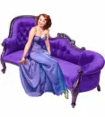Woman on sofa