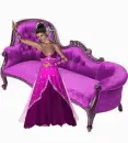 Woman on sofa