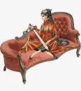 Woman on sofa