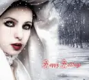 happy holidays white christmas snowing