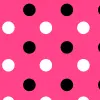 pink, black and white plkadottttt :)