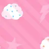 pink w/ cloud & lightning <3