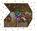 baby in basket with stars