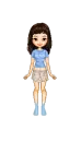 Doll - blue/tan